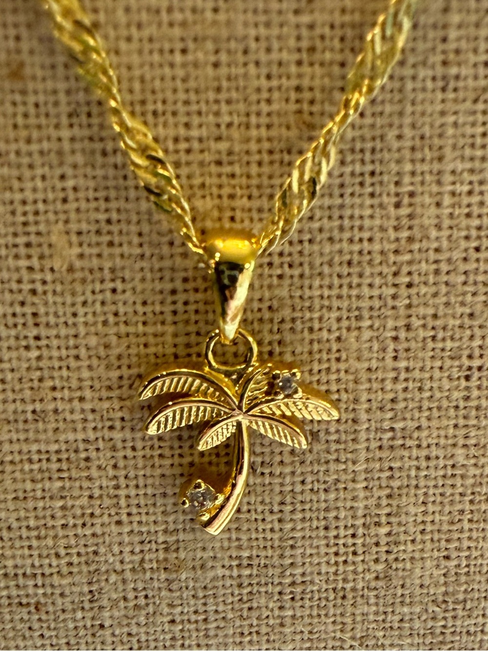 Uncommon James Gold Palm Tree Pendant Necklace
